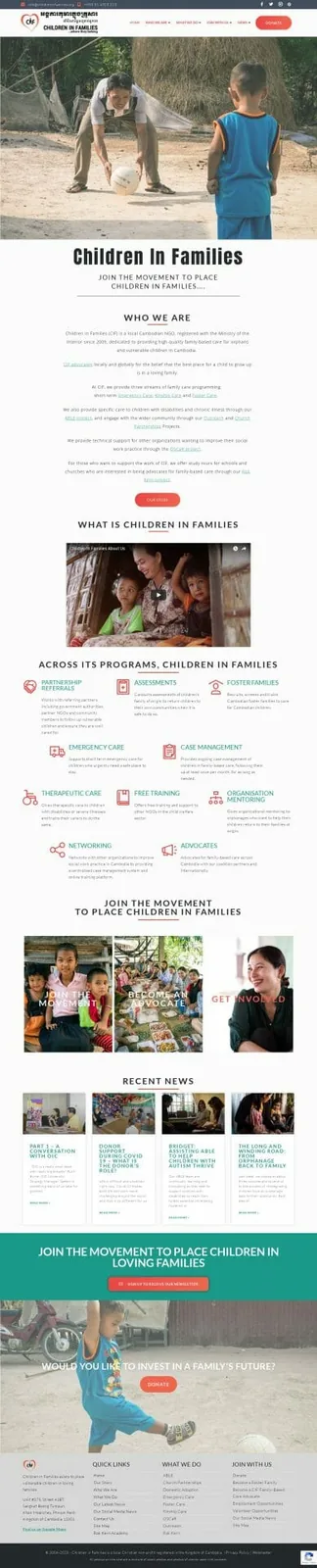 The Children In Families website