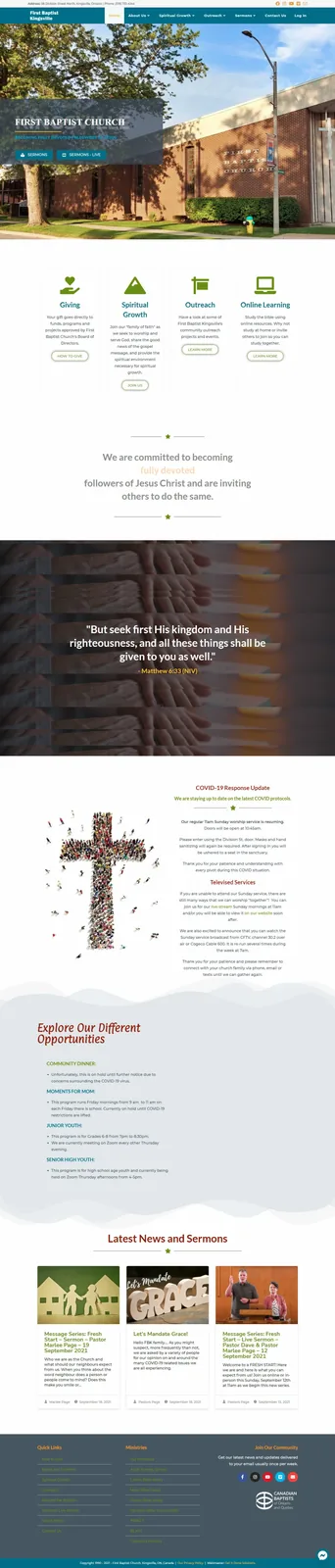 The First Baptist Church website