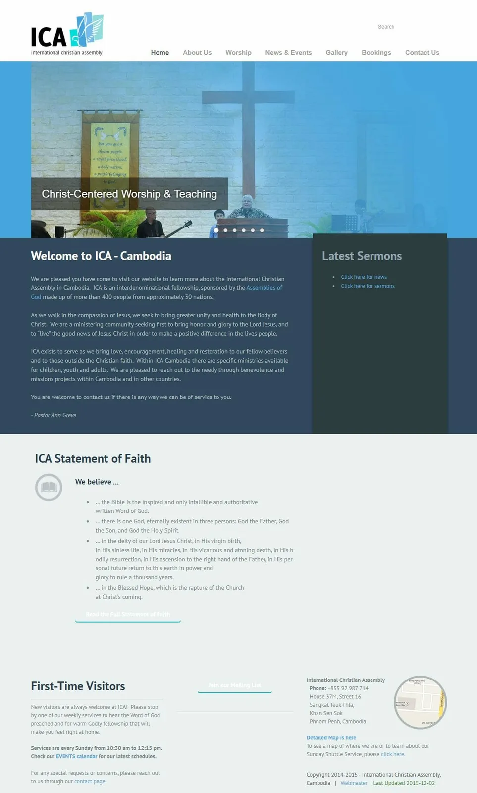 The International Christian Assembly (ICA) website