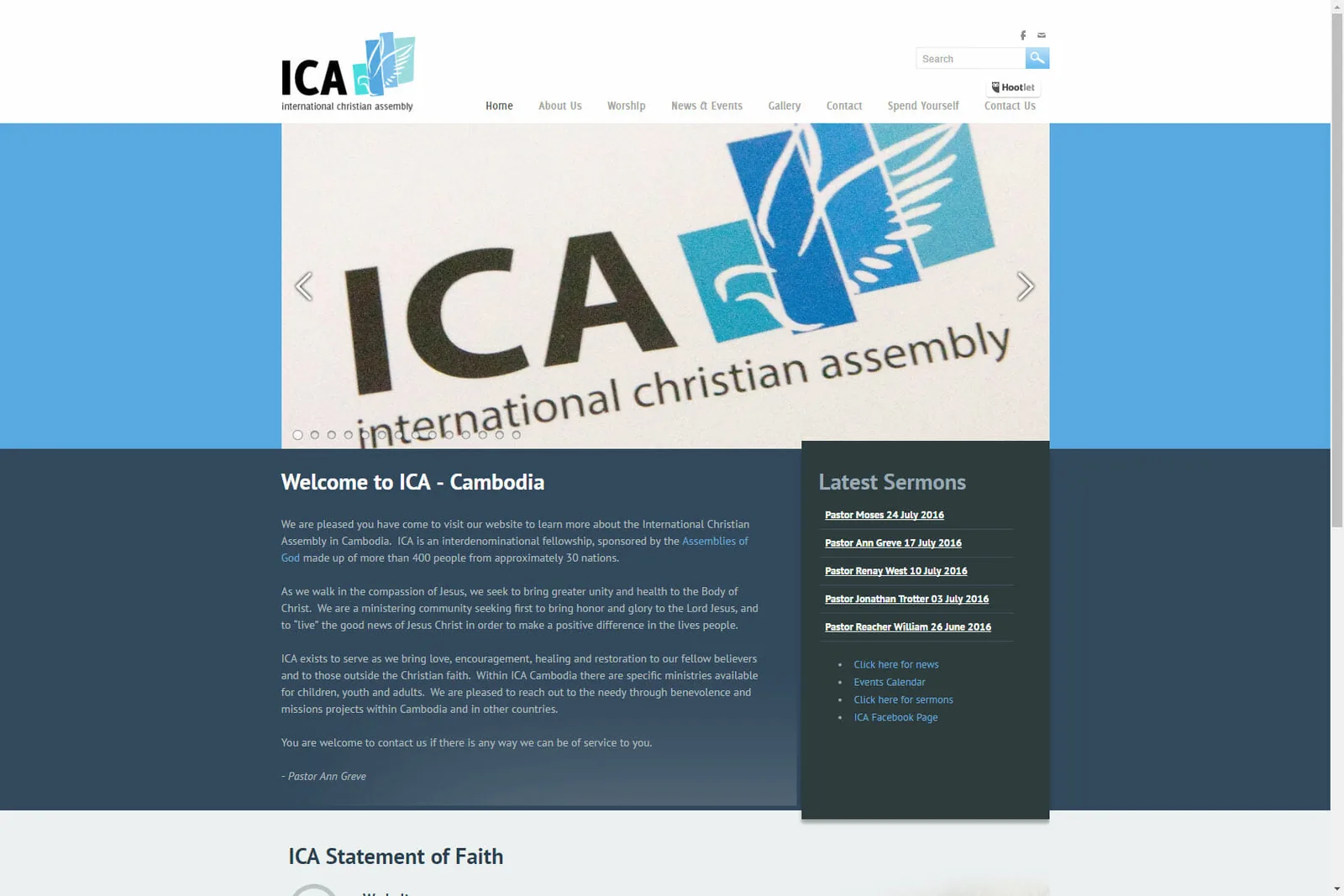 ICA Church Website 2016 - Phnom Penh, Cambodia