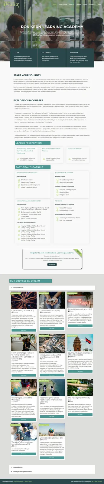 The Rok Kern Academy website