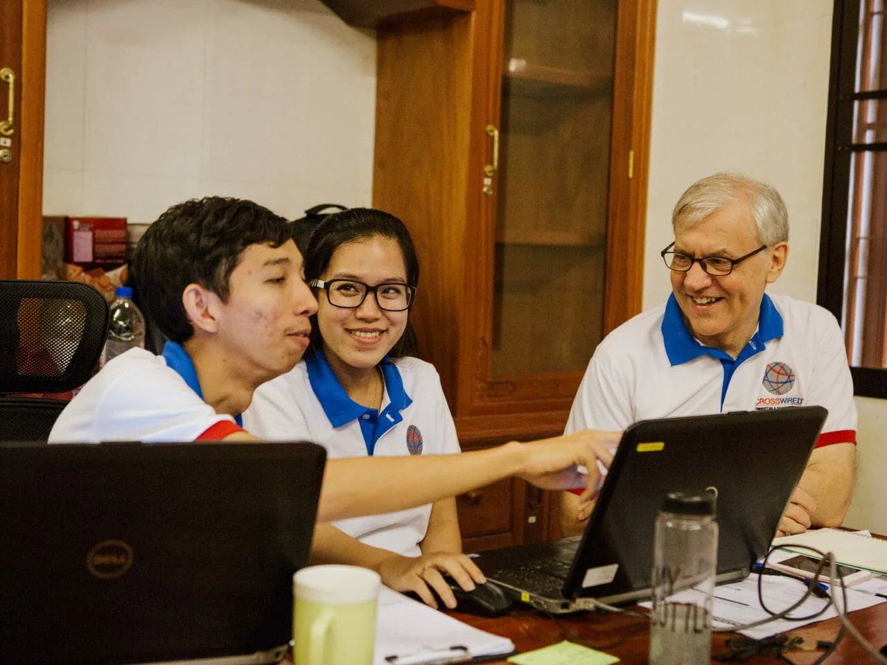Paul Hughes mentoring staff at Khalibre in Cambodia